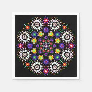 Psychedelic Dot Mandala Servet