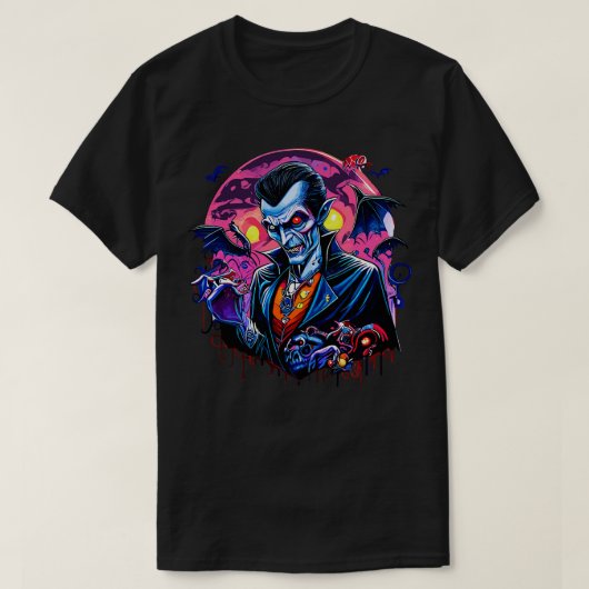 Psychedelic Dracula T-shirt (Design voorkant)