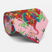 Psychedelic Dragon Stropdas (Opgerold)