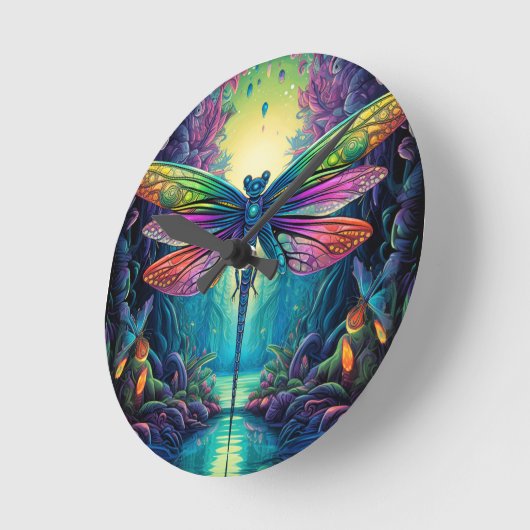 Psychedelic Dragonfly #1 Ronde Klok (Hoek)