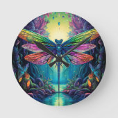 Psychedelic Dragonfly #1 Ronde Klok (Voorkant)