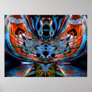 Psychedelic DragonFly Poster