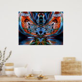 Psychedelic DragonFly Poster (Keuken)