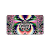 Psychedelic Dreams Fractal Etiket (Voorkant)