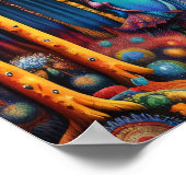 Psychedelic Dreams in de Bossen Kunst Poster (Hoek)