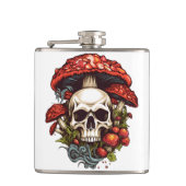 Psychedelic Dreams: Schedels in Wonderland Heupfles (Voorkant)