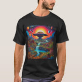 Psychedelic Dreamscape Alien T-shirt (Voorkant)