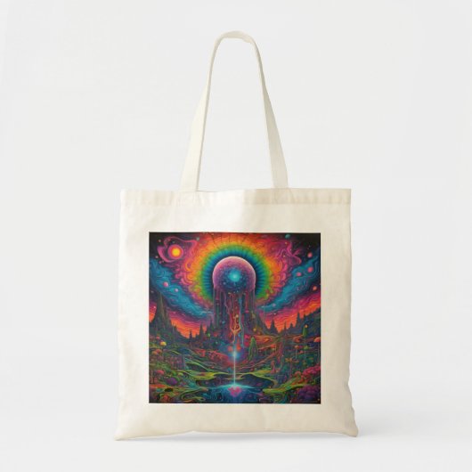 Psychedelic Dreamscape Tote Bag (Voorkant)