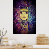 Psychedelic Dreamweaver Girl - Surrealisme schilde Poster (Keuken)