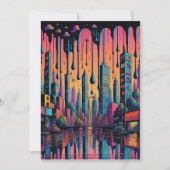 Psychedelic Drippy City Art Bedankkaart (Voorkant)
