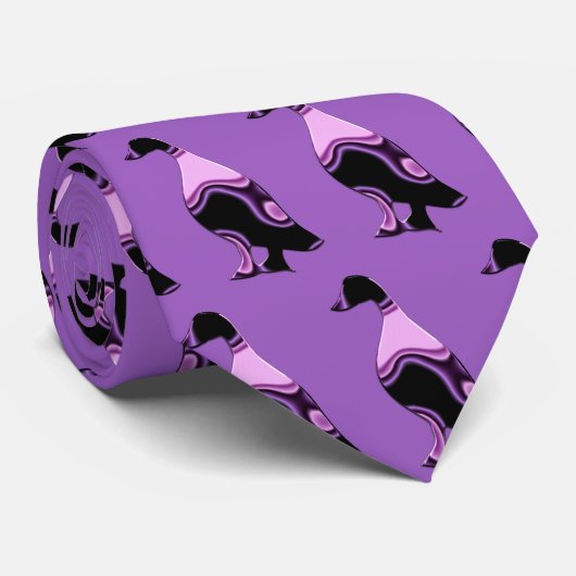 Psychedelic Duck Stropdas (Opgerold)