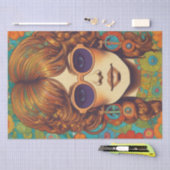 Psychedelic: Een 1960s Retro Hippie Decoupage Pape Tissuepapier (Craft)