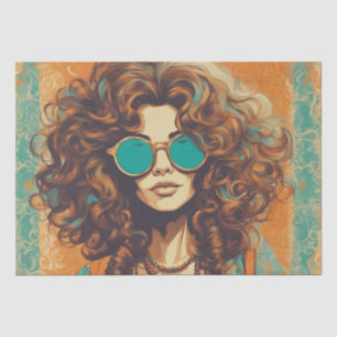Psychedelic: Een 1960s Retro Hippie Decoupage Pape Tissuepapier