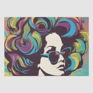 Psychedelic: Een 1960s Retro Hippie Decoupage Pape Tissuepapier