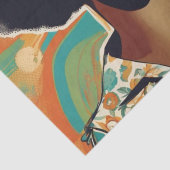 Psychedelic: Een 1960s Retro Hippie Decoupage Pape Tissuepapier (Detail)