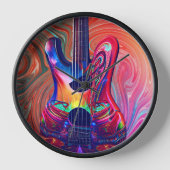 Psychedelic Electric Acoustic Semi Guitars Art (Voorkant)