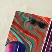 Psychedelic Electric Acoustic Semi Guitars Art Strandlaken (In situ)