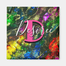 Psychedelic en Gilt Alcohol Ink