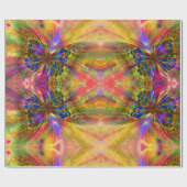 Psychedelic en multikleurenvlinder cadeaupapier (Vlak)