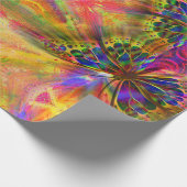 Psychedelic en multikleurenvlinder cadeaupapier (Hoek)