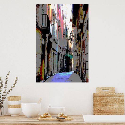 psychedelic european street print (Keuken)