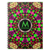 Psychedelic Explosion Monogram Notitieboek (Voorkant)
