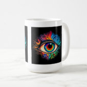 Psychedelic Eye Classic Mok, 15 oz Koffiemok (Voorkant rechts)