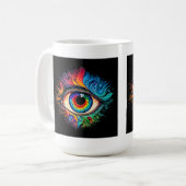 Psychedelic Eye Classic Mok, 15 oz Koffiemok (Voorkant links)