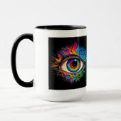Psychedelic Eye Combo Mok, 15 oz Mok (Links)