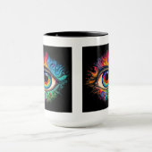 Psychedelic Eye Combo Mok, 15 oz Mok (Midden)