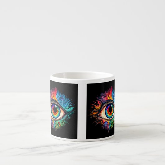 Psychedelic Eye Espresso Mok (Voorkant)