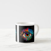 Psychedelic Eye Espresso Mok (Voorkant rechts)