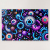 Psychedelic Eye Monster World - Alien Tentakel Hor Legpuzzel (Horizontaal)