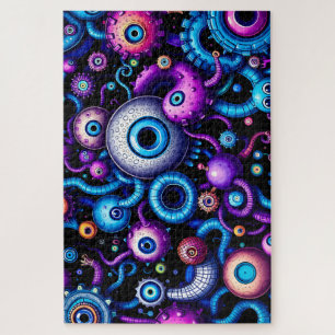 Psychedelic Eye Monster World - Alien Tentakel Hor Legpuzzel