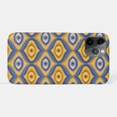 Psychedelic eye patroonindigo blauw geel Case-Mate iPhone case (Achterkant (horizontaal))
