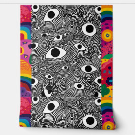 Psychedelic Eye Pattern Wallpaper - Trippy Optical Behang