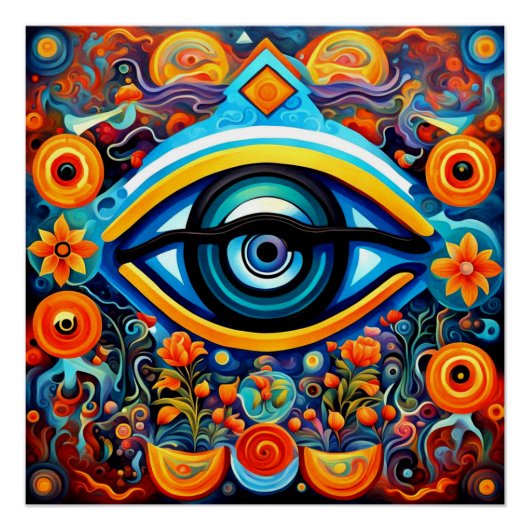 Psychedelic Eye Perfect Poster (Voorkant)