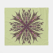 Psychedelic Eye Plant - Surreal Botanical Mandala Fleece Deken (Voorkant (Horizontaal))