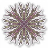 Psychedelic Eye Plant - Surreal Botanical Mandala Sticker (Voorkant)