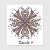 Psychedelic Eye Plant - Surreal Botanical Mandala Sticker (Vel)