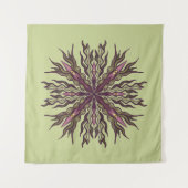 Psychedelic Eye Plant - Surreal Botanical Mandala Wandkleed (Voorkant)