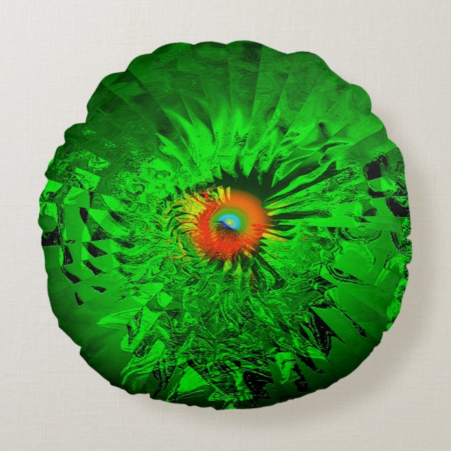 Psychedelic Eye.... Rond Kussen (Voorkant)