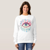 Psychedelic Eye Trippy Hippie Trui (Voorkant volledig)