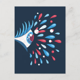 Psychedelic Eye Trippy Weird Oddity Briefkaart