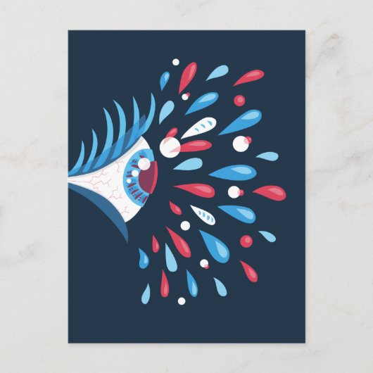 Psychedelic Eye Trippy Weird Oddity Briefkaart (Voorkant)