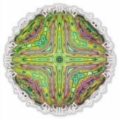 Psychedelic eyelid uit een kleurrijke hel v2 sticker (Voorkant)