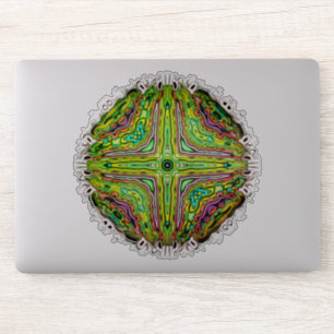 Psychedelic eyelid uit een kleurrijke hel v2 sticker