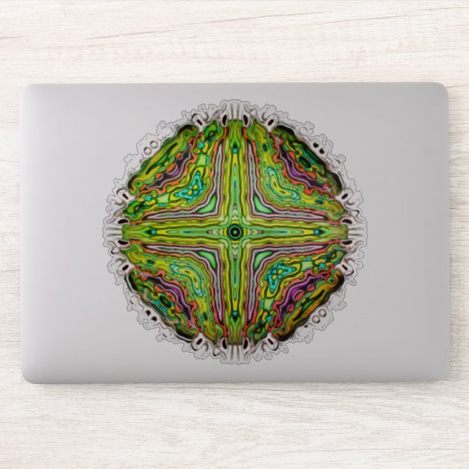 Psychedelic eyelid uit een kleurrijke hel v2 sticker (Computer)