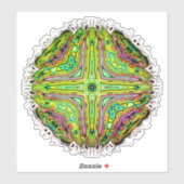 Psychedelic eyelid uit een kleurrijke hel v2 sticker (Vel)