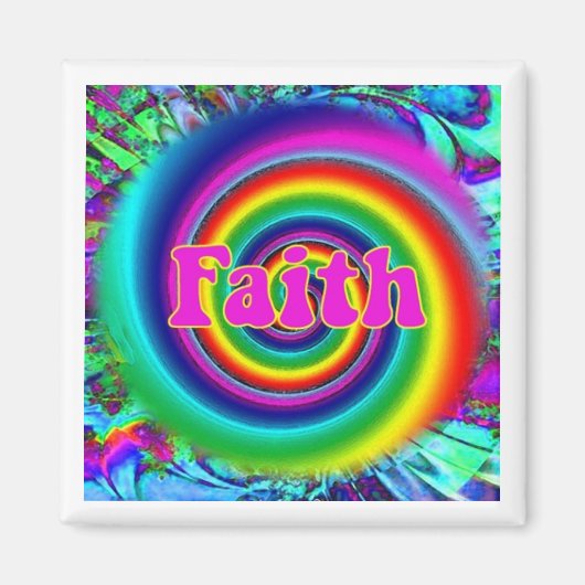 Psychedelic Faith Magneet (Voorkant)